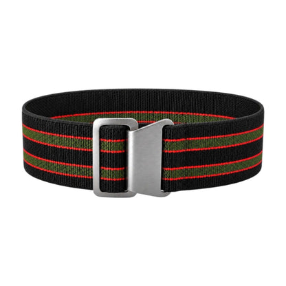French Marine Nationale Premium Elastic Nylon Watch Strap 18mm 20mm 22mm - Wrist Envy