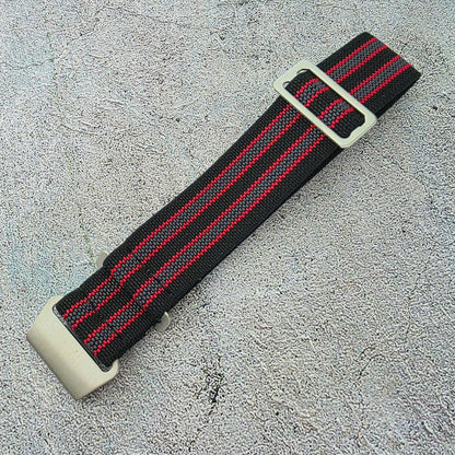 French Marine Nationale Premium Elastic Nylon Watch Strap 18mm 20mm 22mm - Wrist Envy