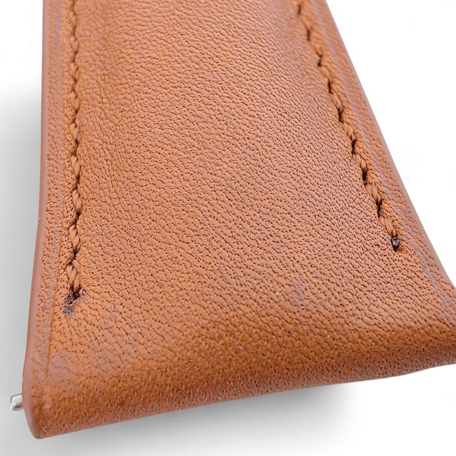 French Novanappa Full Grain Leather Deployment Watch Strap 20mm 22mm Golden Brown - Wrist Envy