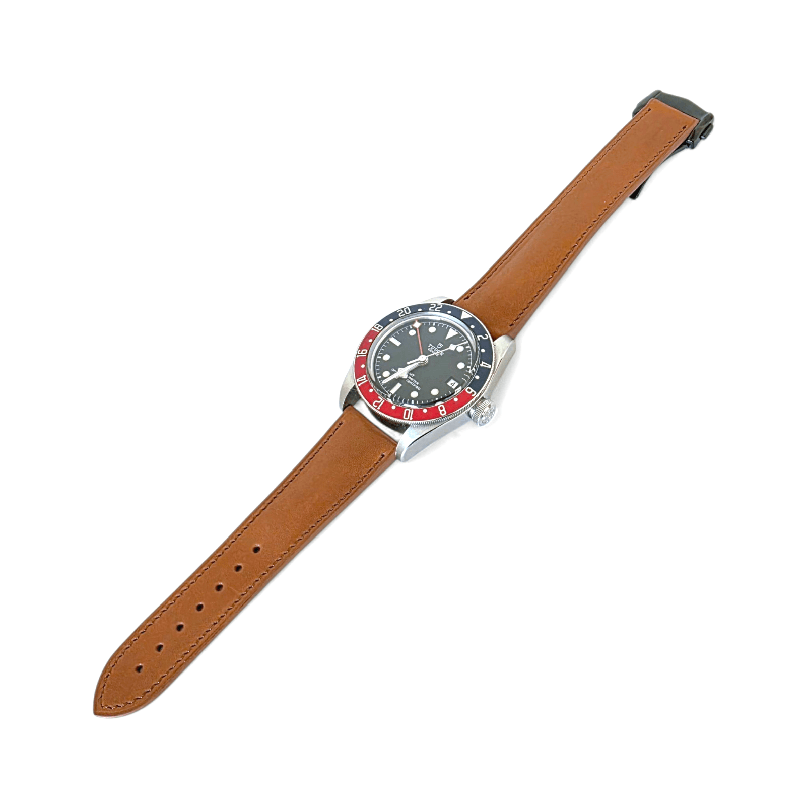 French Novanappa Full Grain Leather Deployment Watch Strap 20mm 22mm Golden Brown - Wrist Envy