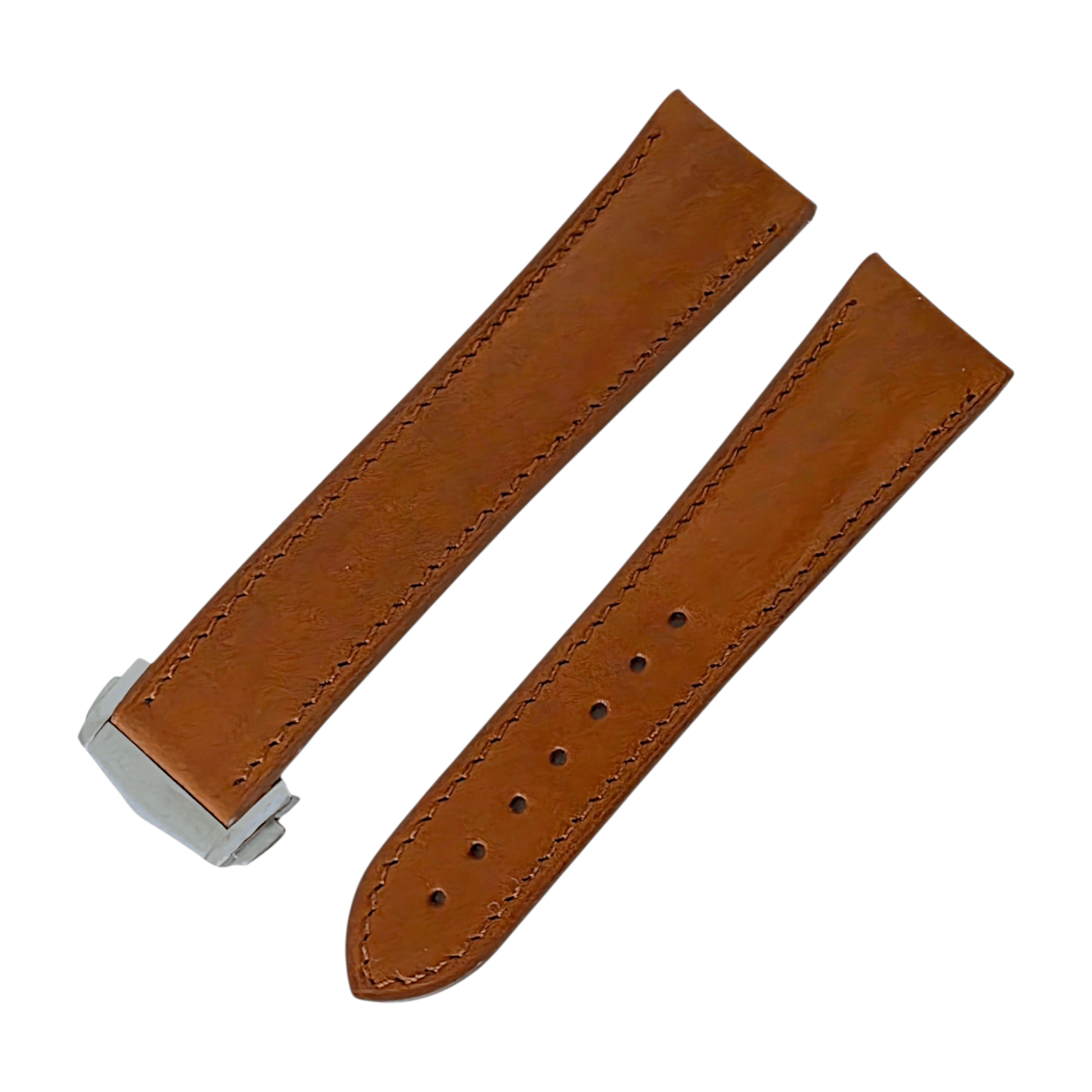 French Novanappa Leather Deployant Strap 19mm 20mm 21mm 22mm Golden Brown - Wrist Envy