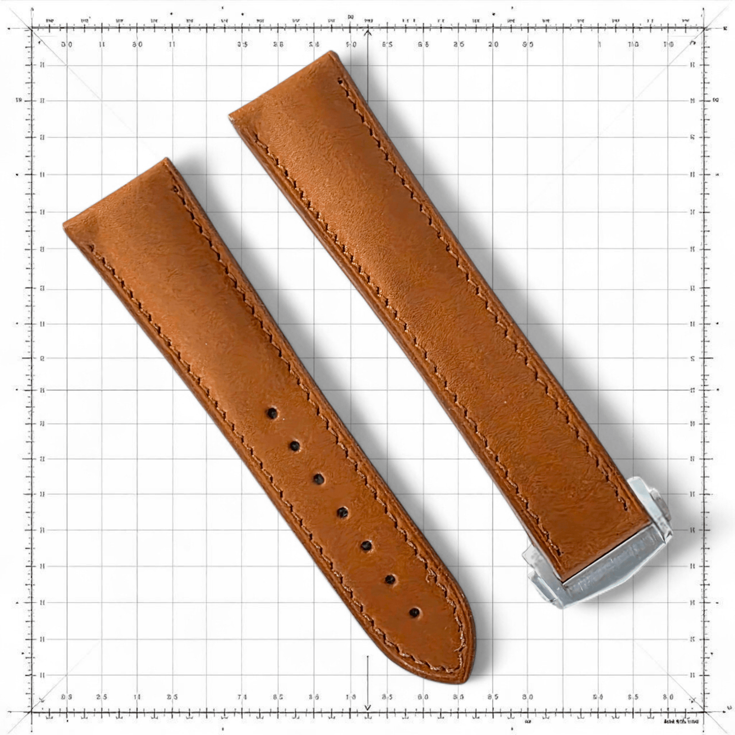French Novanappa Leather Deployant Watch Strap Custom Made to Order - Wrist Envy