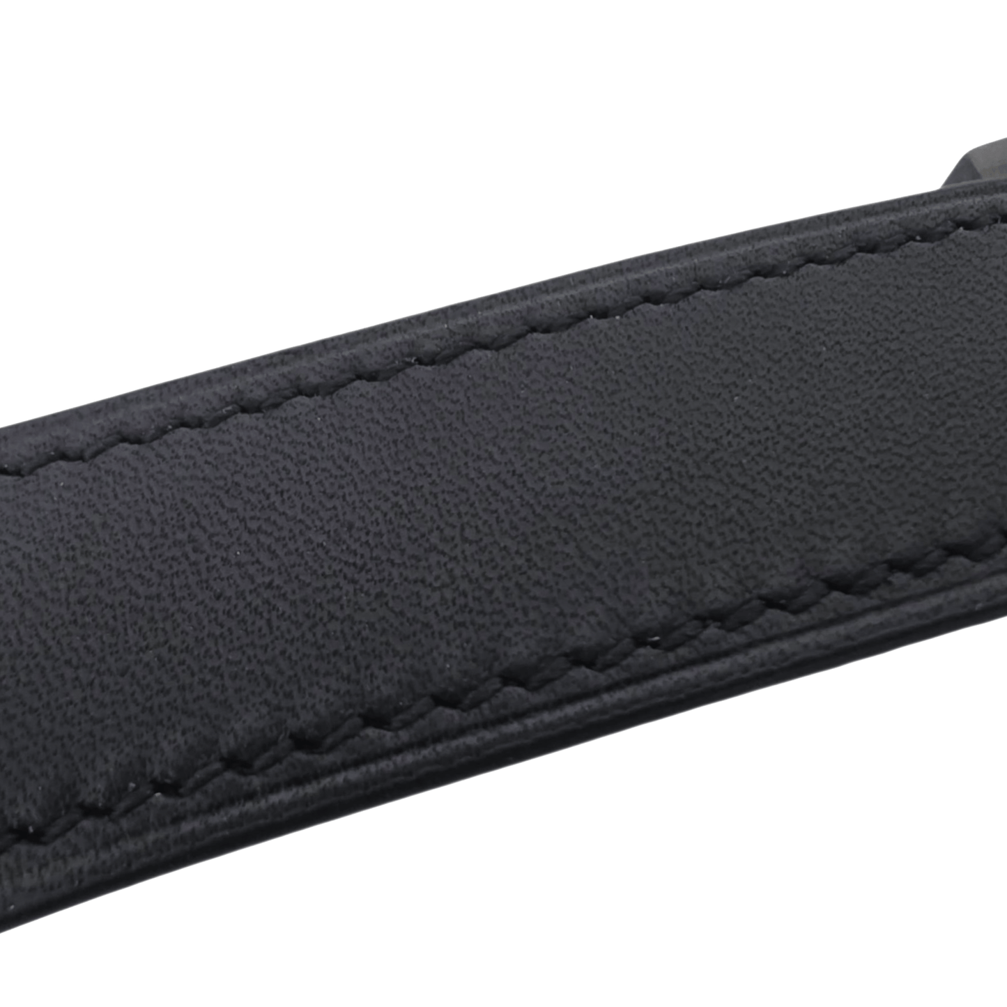 French Novanappa Leather Watch Strap With Deployment For Apple Watch Black - Wrist Envy