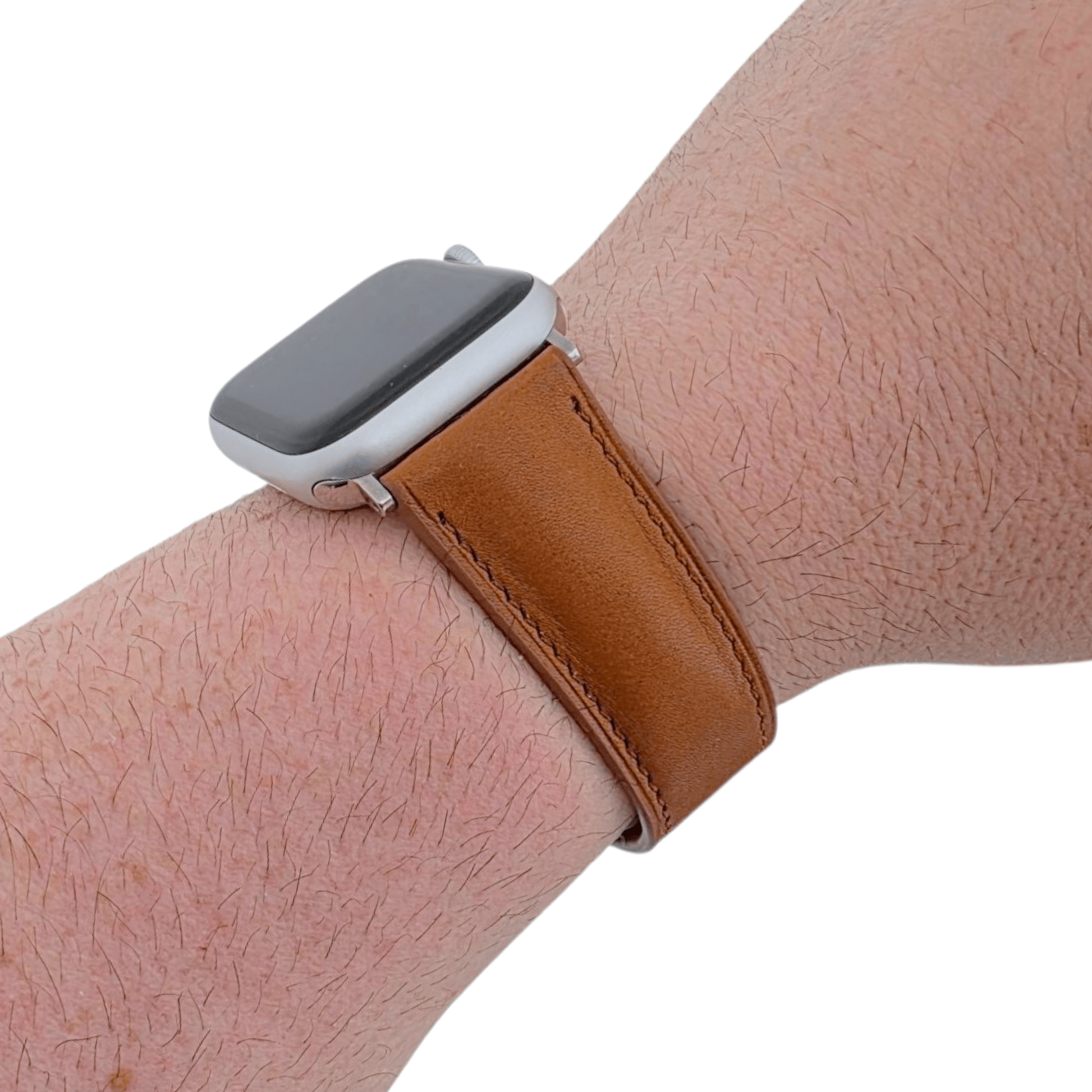 French Novanappa Leather Watch Strap With Deployment For Apple Watch Black - Wrist Envy