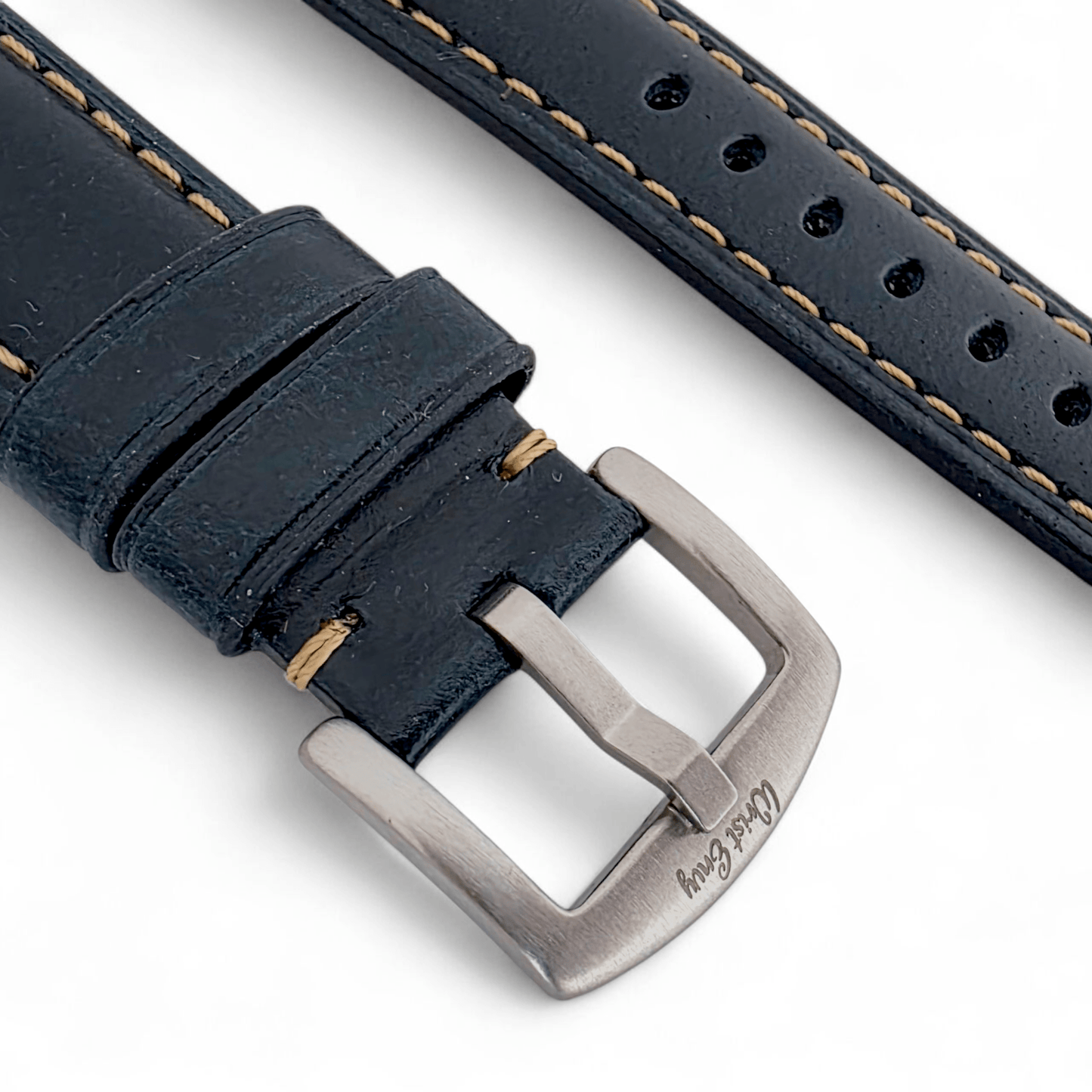 Full Grain Leather Strap For Apple Watch Blue - Wrist Envy