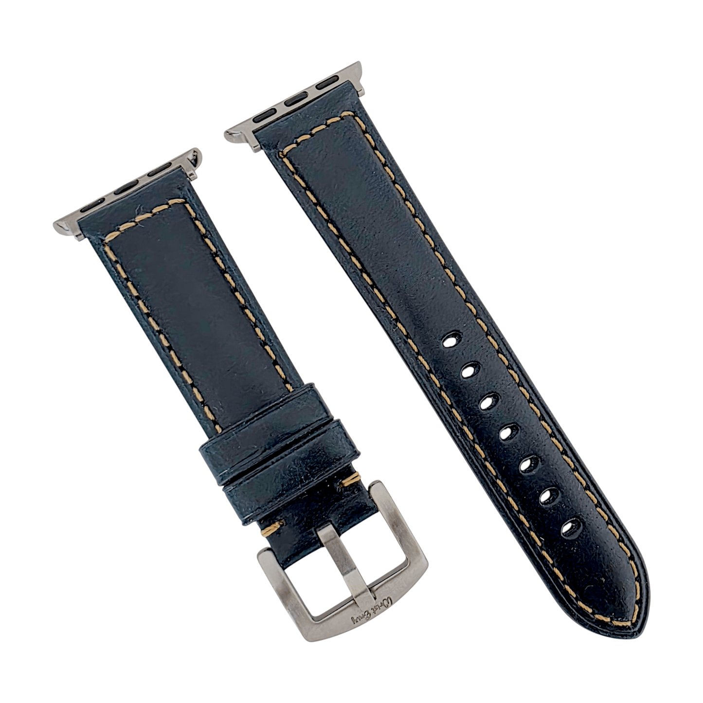 Full Grain Leather Strap For Apple Watch Blue - Wrist Envy