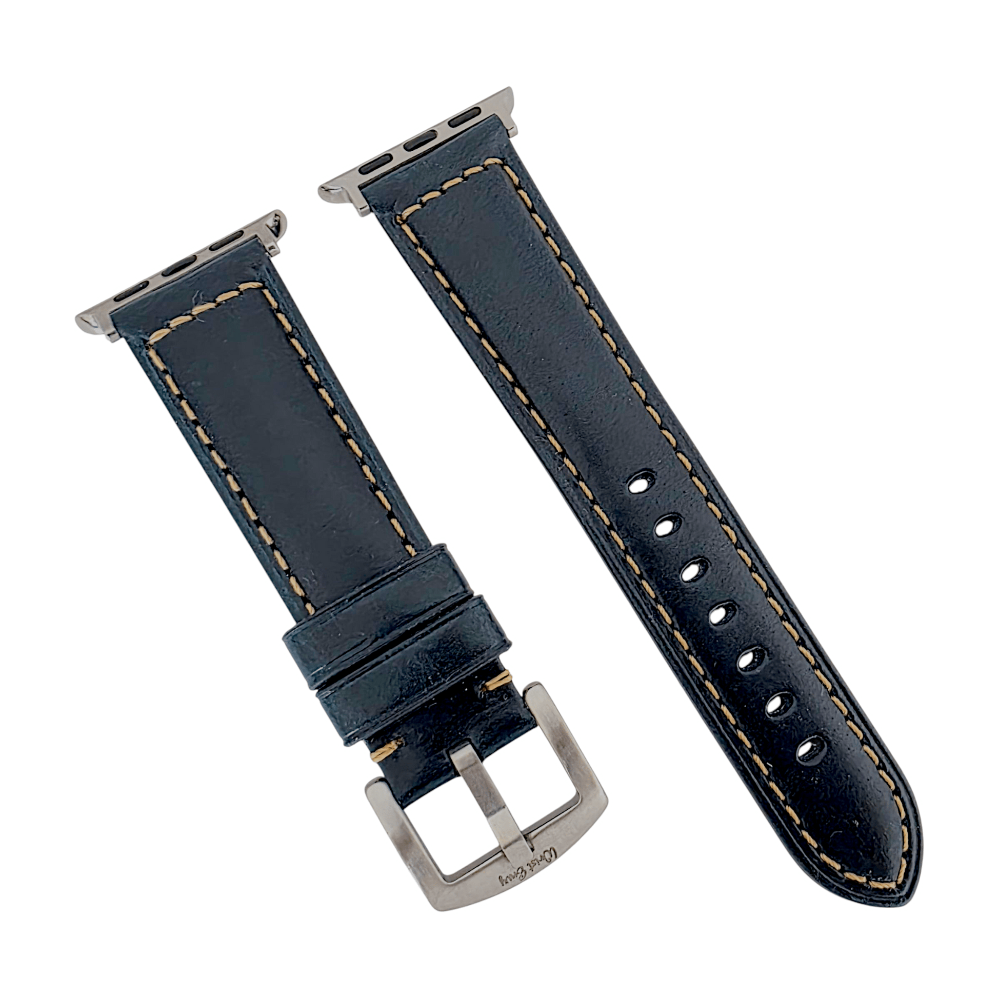 Full Grain Leather Strap For Apple Watch Blue - Wrist Envy