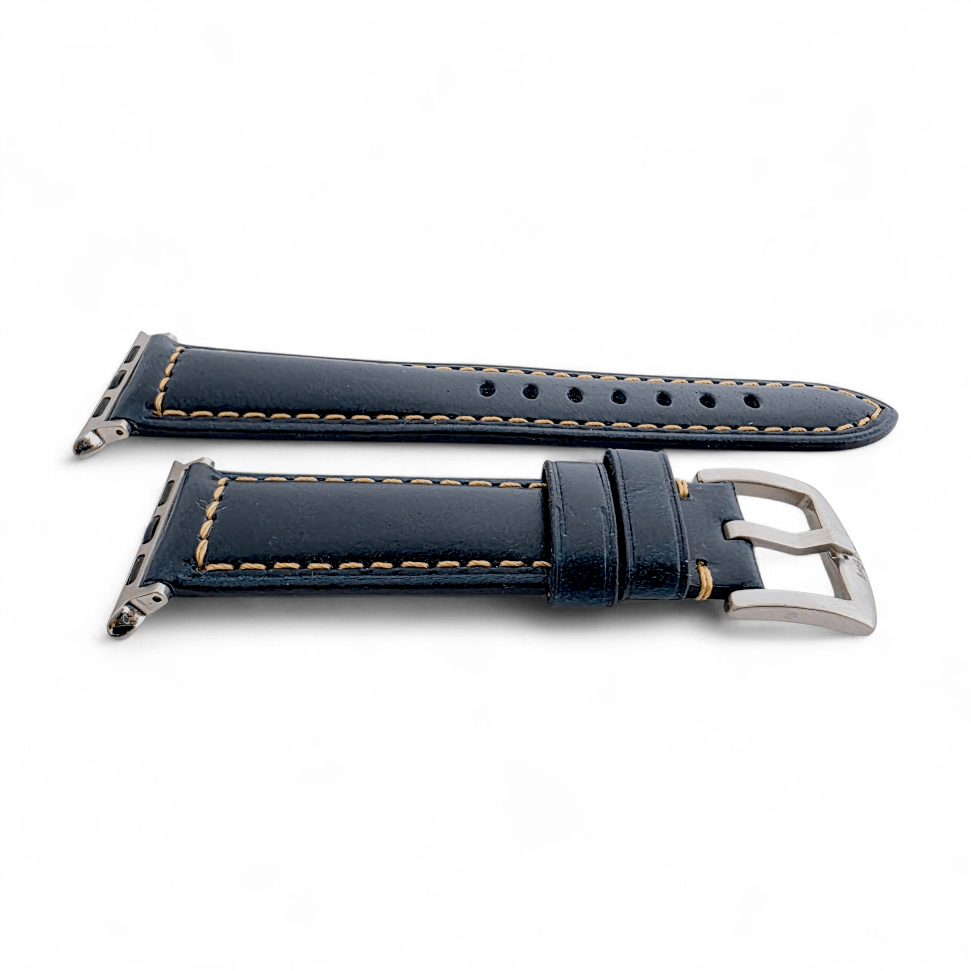 Full Grain Leather Strap For Apple Watch Blue - Wrist Envy
