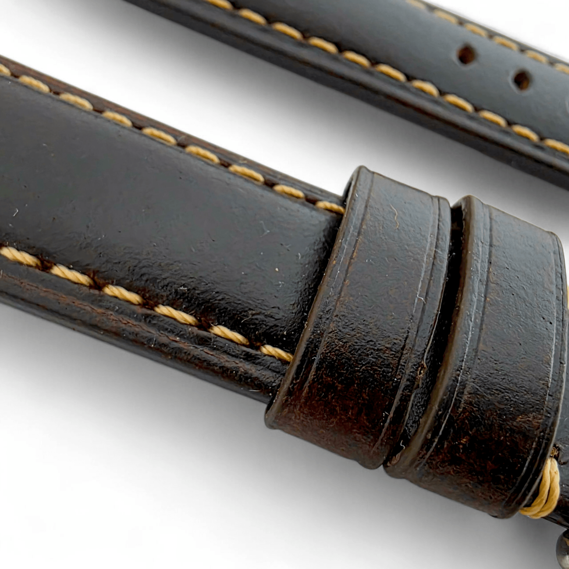 Full Grain Leather Strap For Apple Watch Dark Brown - Wrist Envy