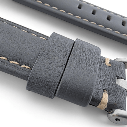 Full Grain Leather Strap For Apple Watch Grey - Wrist Envy