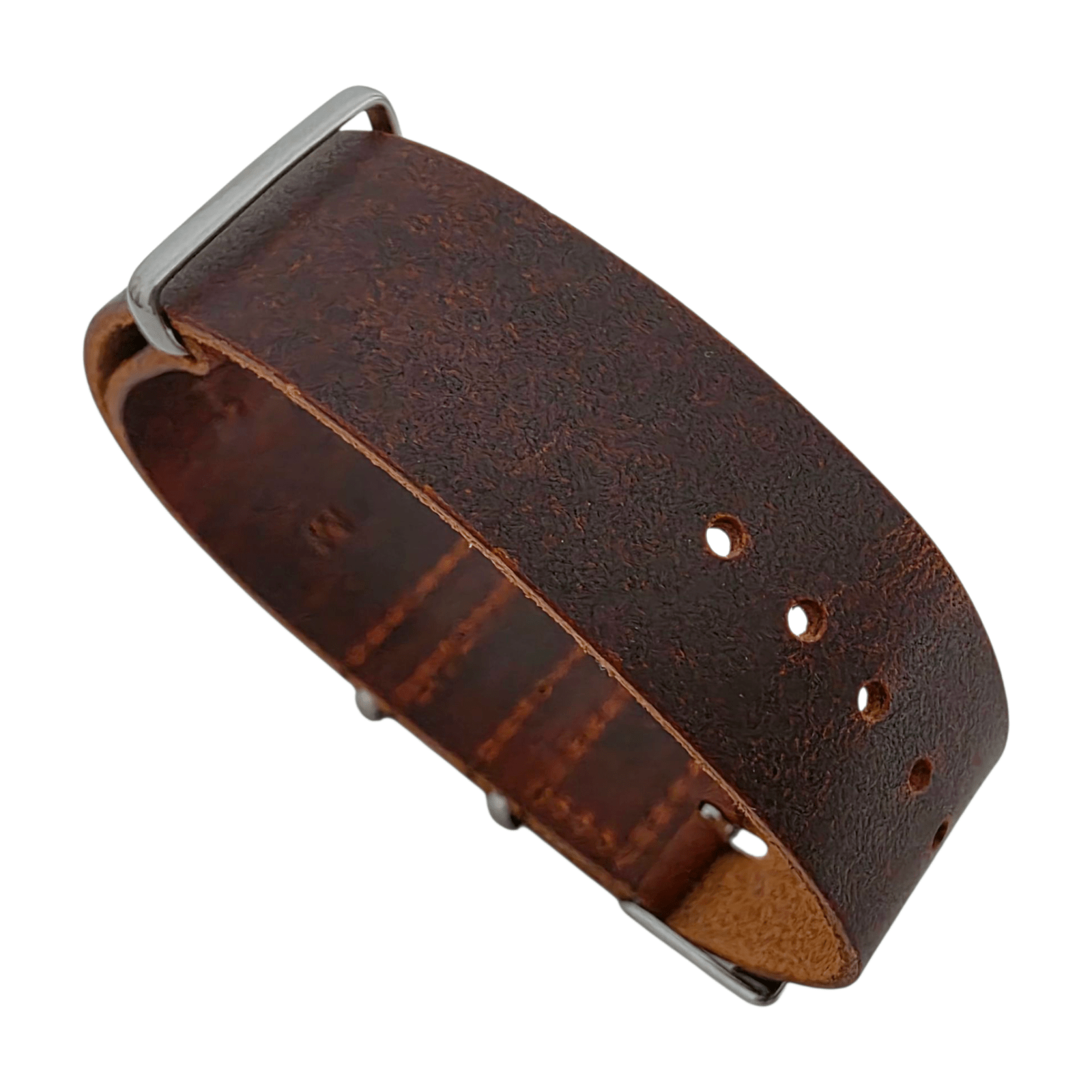 Full Grain Leather Watch Strap Military 20mm 22mm - Wrist Envy