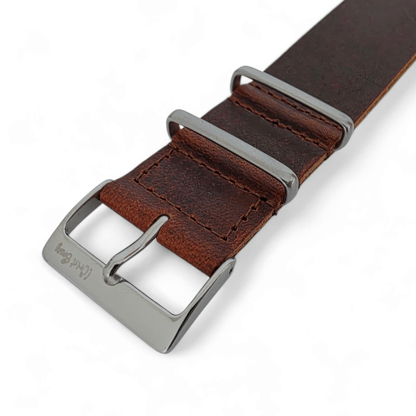 Full Grain Leather Watch Strap Military 20mm 22mm - Wrist Envy