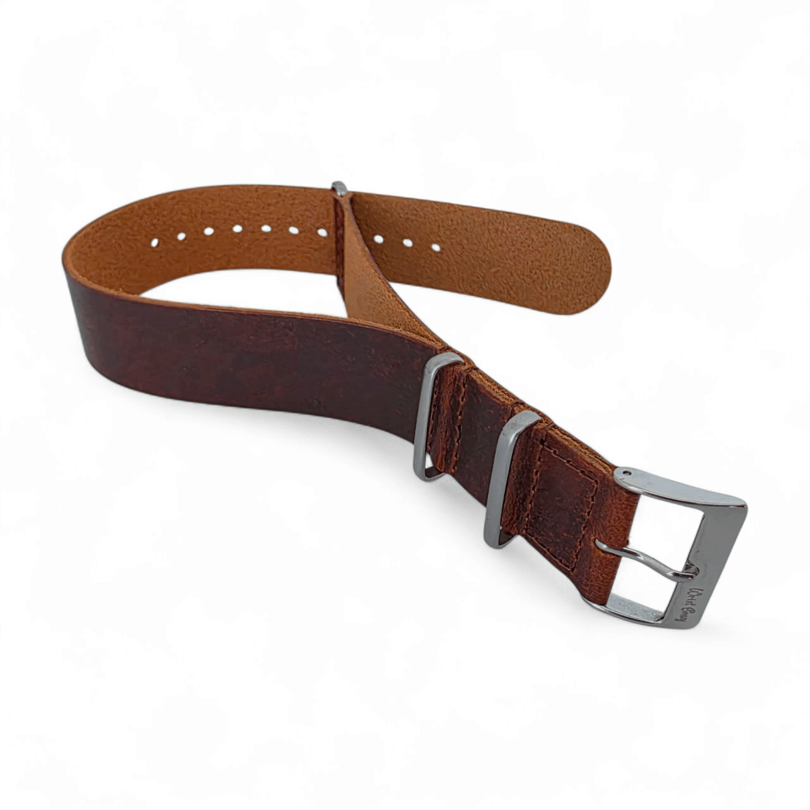 Full Grain Leather Watch Strap Military 20mm 22mm - Wrist Envy