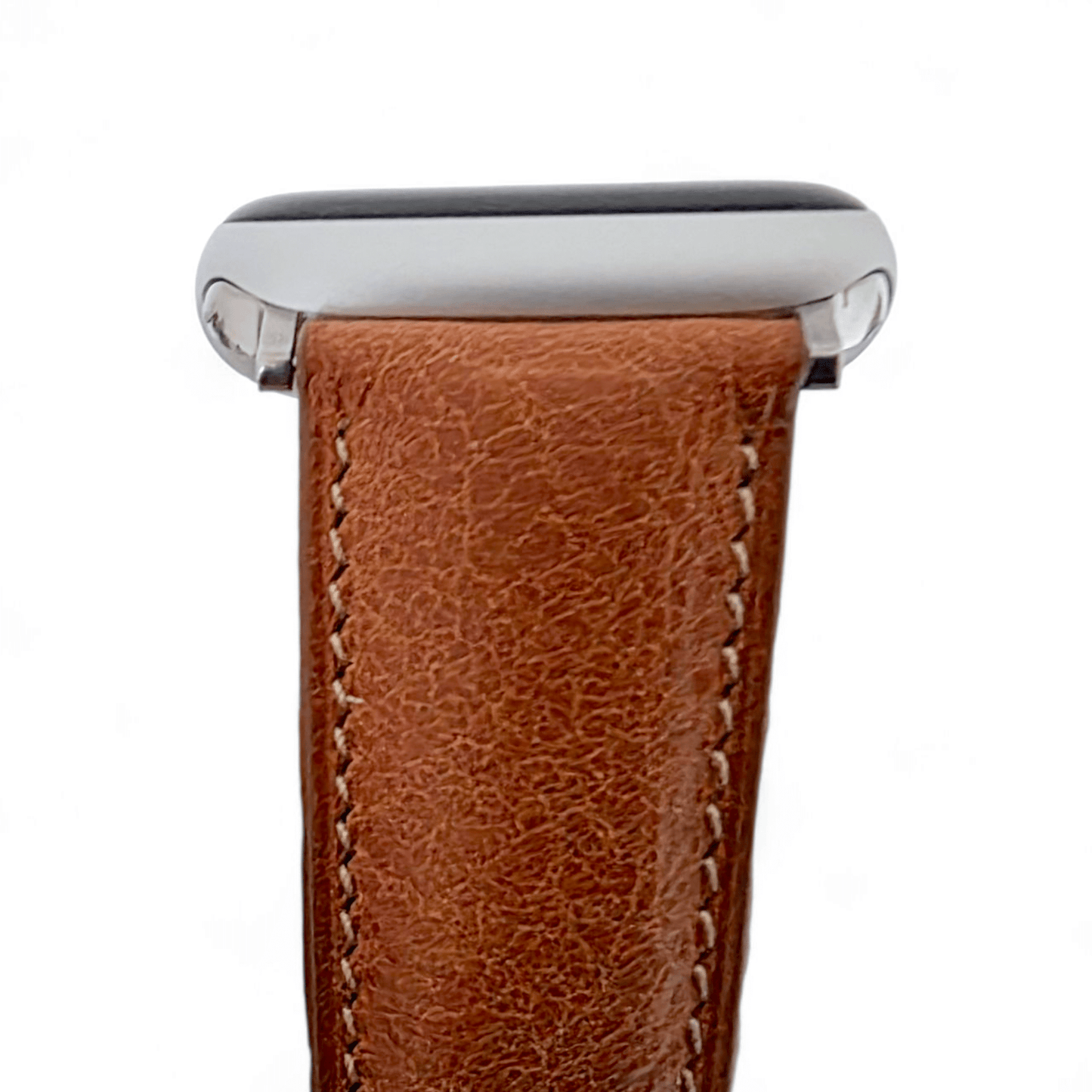 Full Grain Tuscan Leather Strap For Apple Watch Black - Wrist Envy