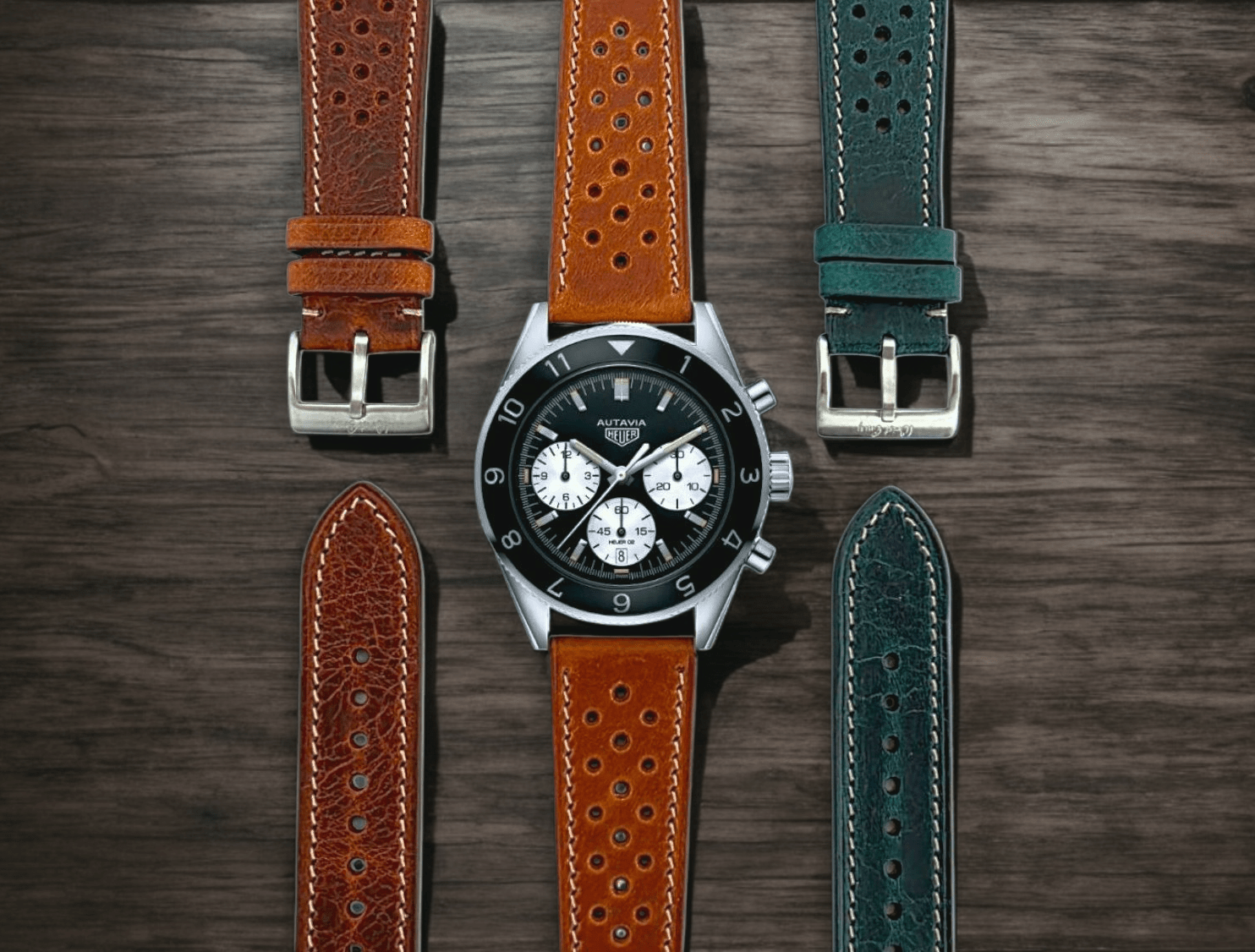 Genuine Full Grain Leather Badalassi Carlo Rally Watch Strap 20mm 22mm Dark Brown - Wrist Envy
