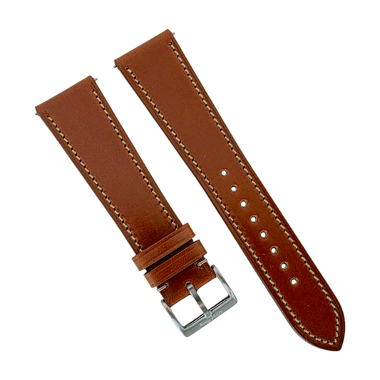 Genuine Full Grain Leather British Bridle Watch Strap 20mm 22mm - Wrist Envy