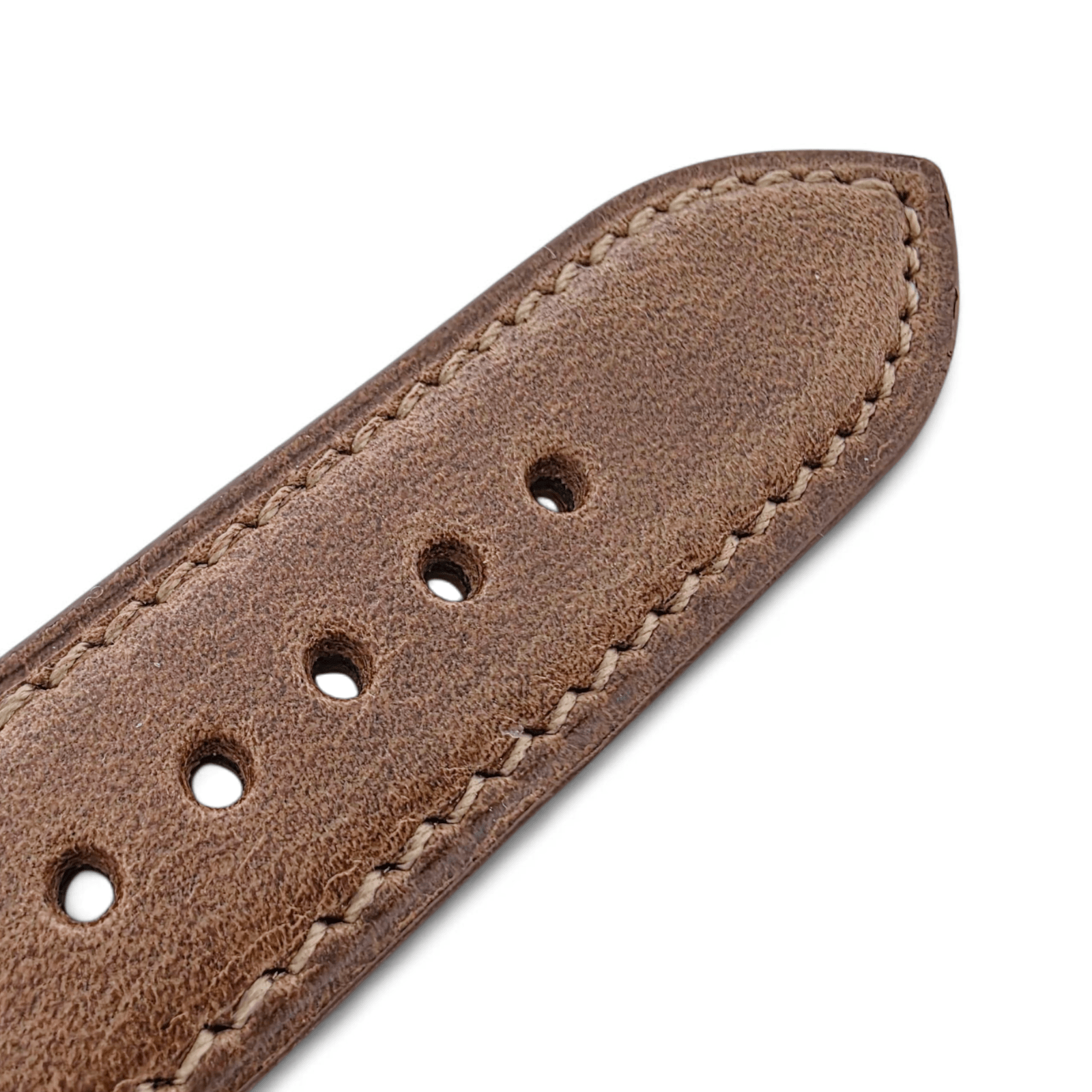 Genuine Horween Chromexcel Full Grain Leather Watch Strap 20mm 22mm Natural Brown - Wrist Envy