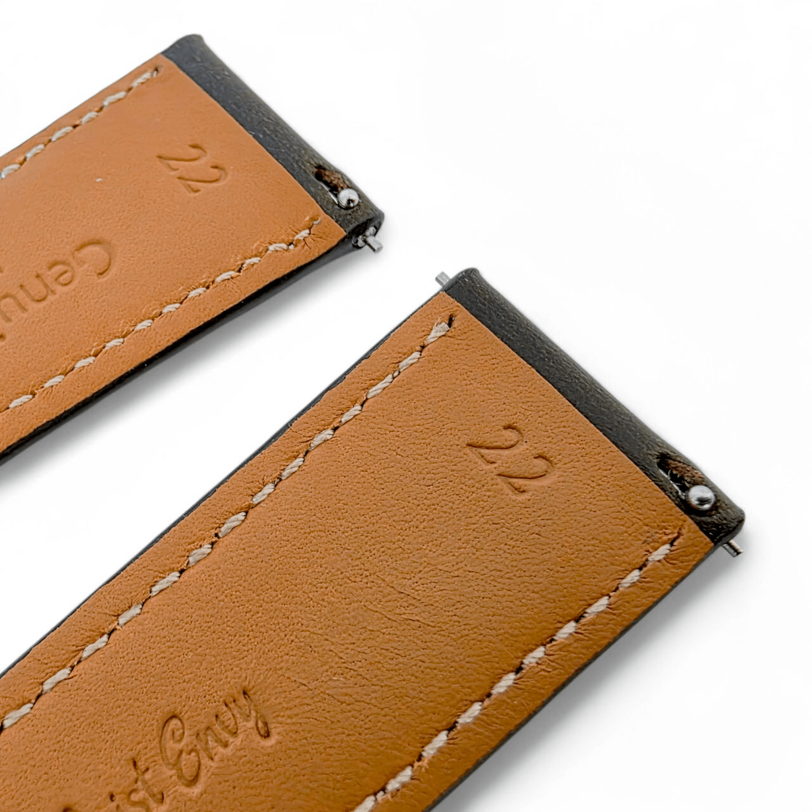 Genuine Horween Chromexcel Full Grain Leather Watch Strap 20mm 22mm Olive Green - Wrist Envy
