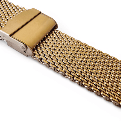 Gold Plated High Quality Shark Mesh 2.7mm Thick 18mm 20mm 22mm - Wrist Envy