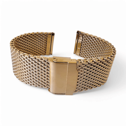 Gold Plated High Quality Shark Mesh 2.7mm Thick 18mm 20mm 22mm - Wrist Envy