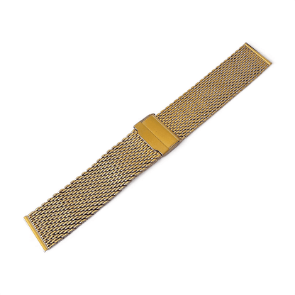 Gold Plated High Quality Shark Mesh 2.7mm Thick 18mm 20mm 22mm - Wrist Envy