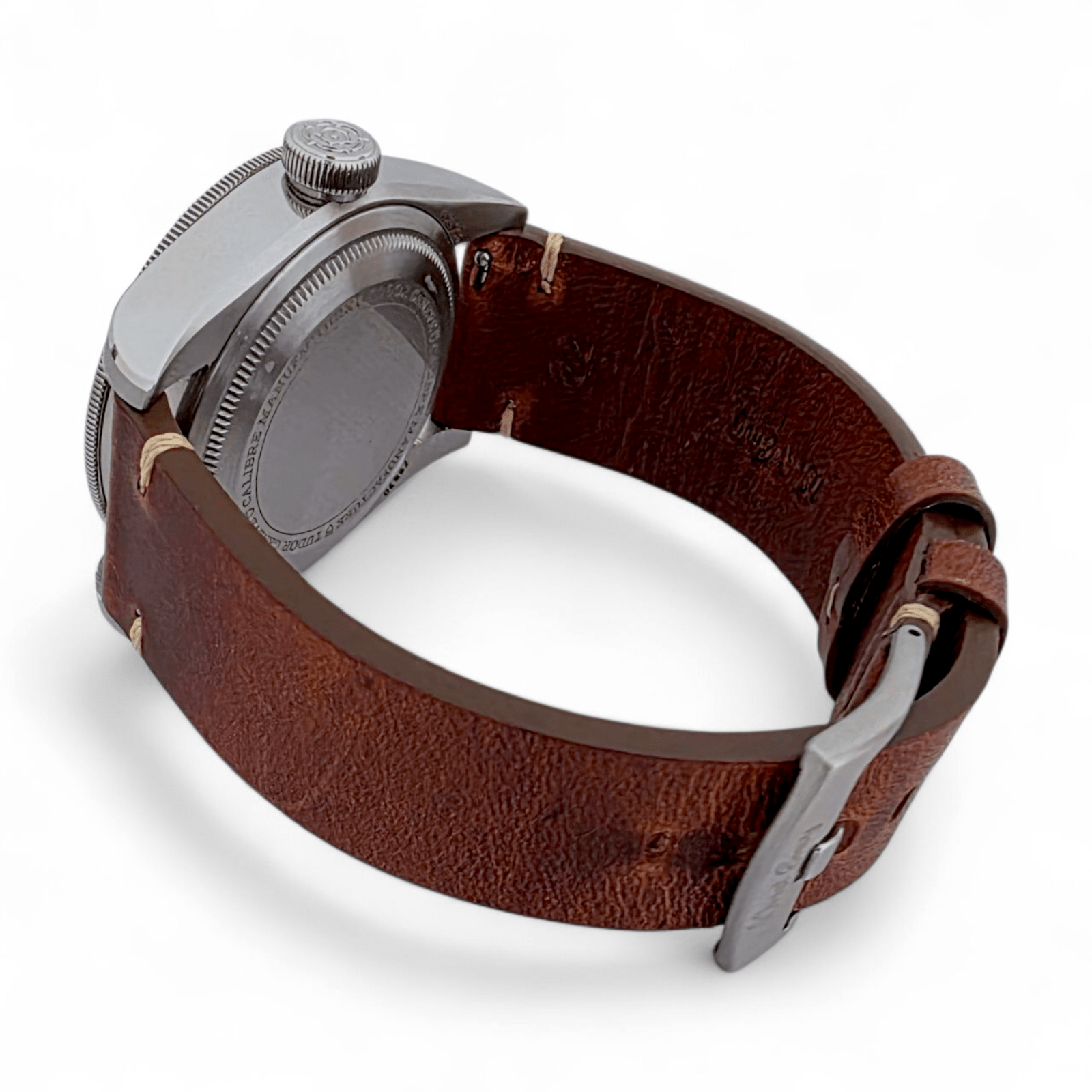 Handmade Full Grain Leather Watch Strap Dark Brown 20mm 22mm - Wrist Envy