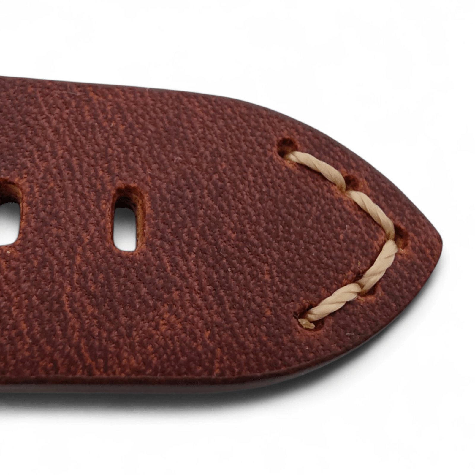 Handmade Full Grain Leather Watch Strap Dark Brown 20mm 22mm - Wrist Envy