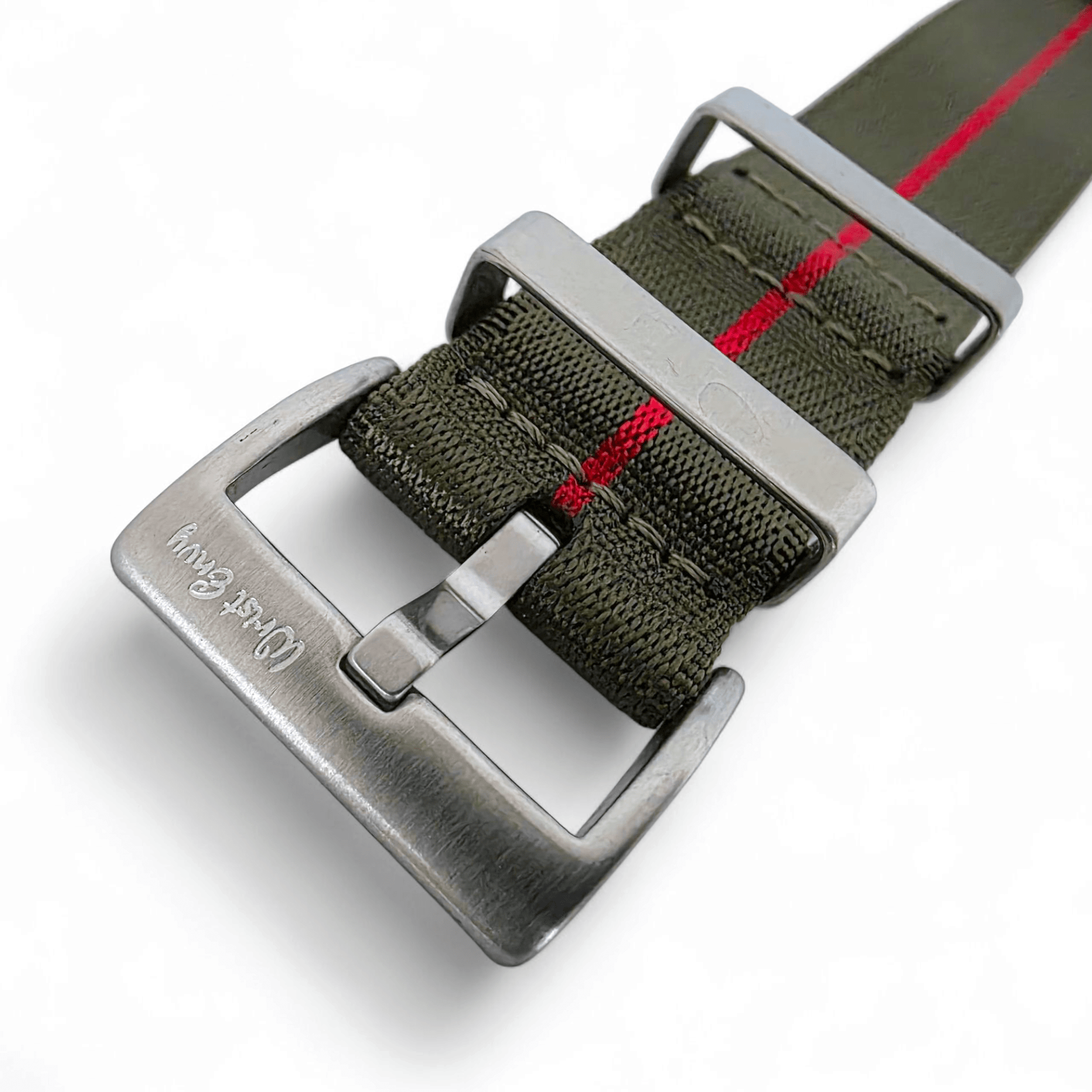 High Quality 1.8mm Thick Military Watch Strap 18mm 20mm 22mm Army Green Red - Wrist Envy