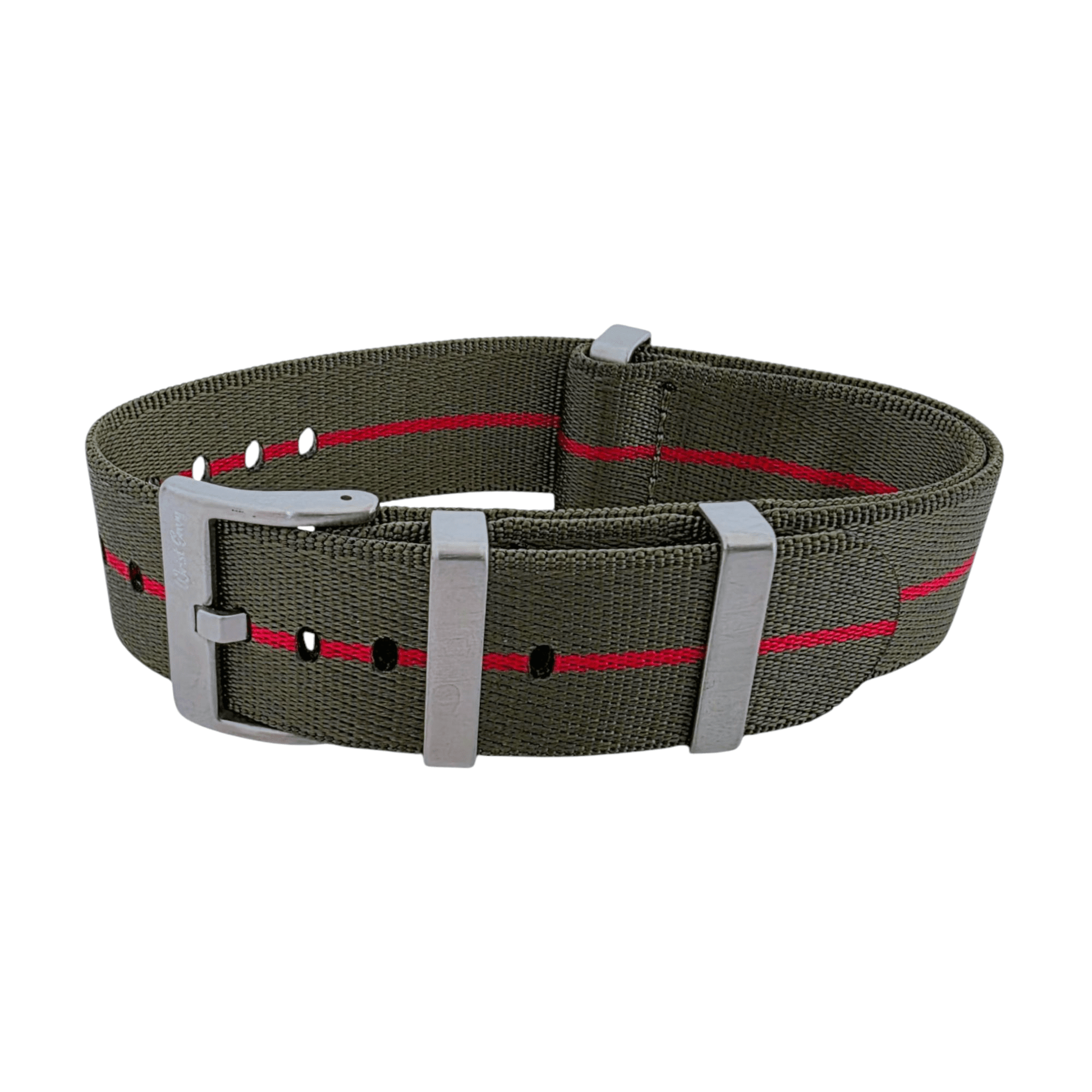 High Quality 1.8mm Thick Military Watch Strap 18mm 20mm 22mm Army Green Red - Wrist Envy