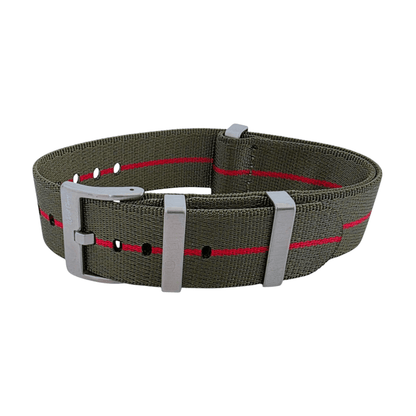 High Quality 1.8mm Thick Military Watch Strap 18mm 20mm 22mm Army Green Red - Wrist Envy