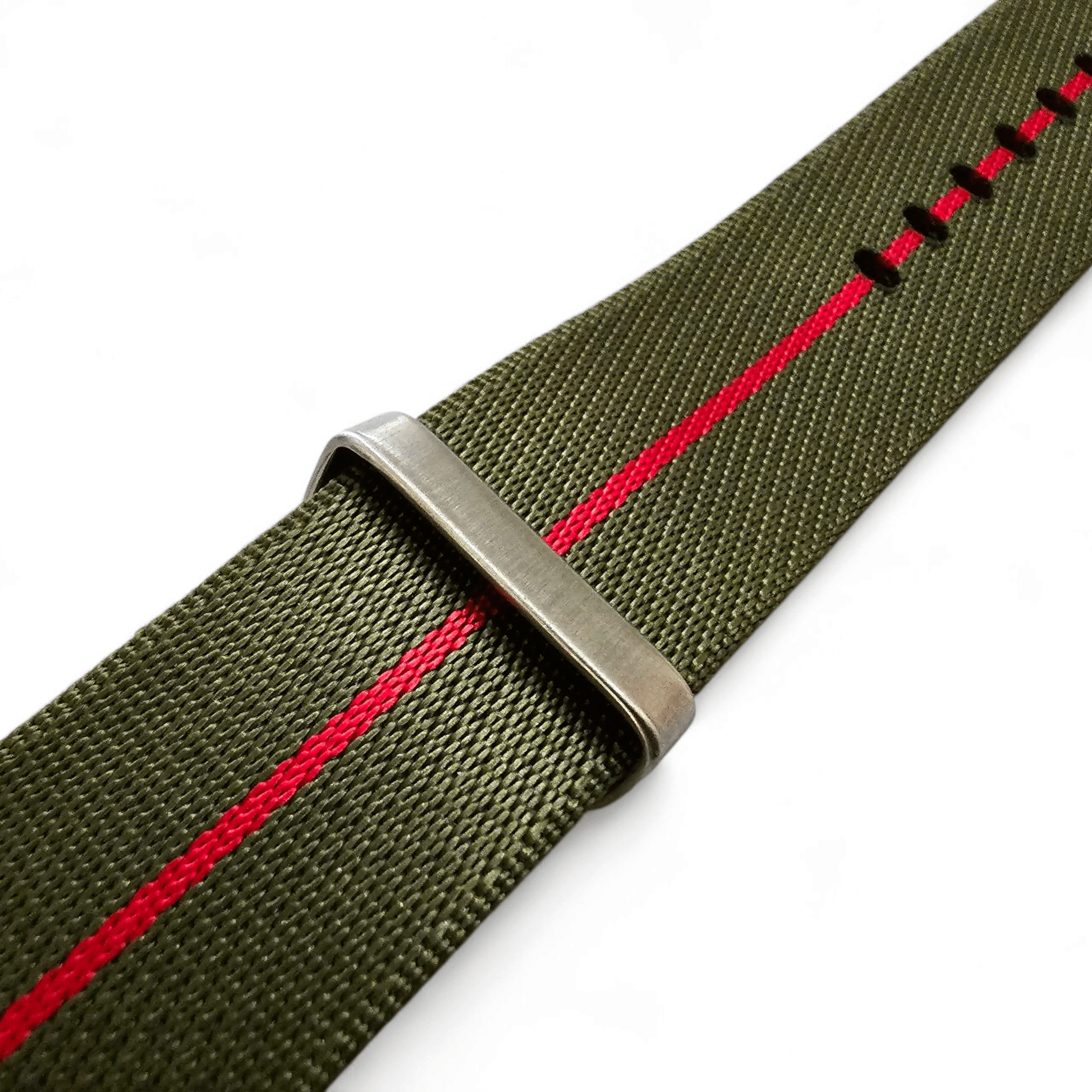 High Quality 1.8mm Thick Military Watch Strap 18mm 20mm 22mm Army Green Red - Wrist Envy