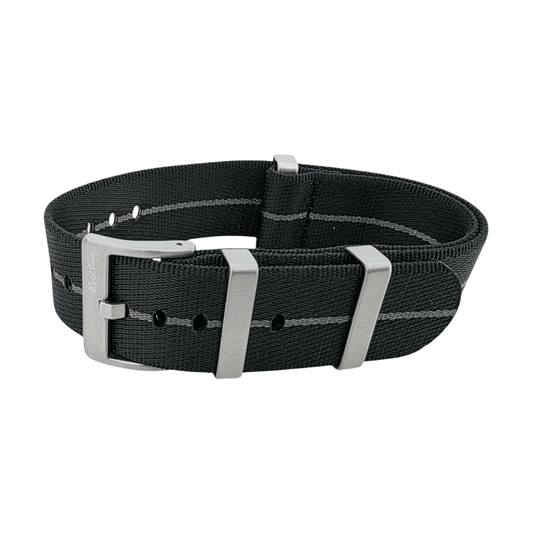High Quality 1.8mm Thick Military Watch Strap 18mm 20mm 22mm Black Grey - Wrist Envy