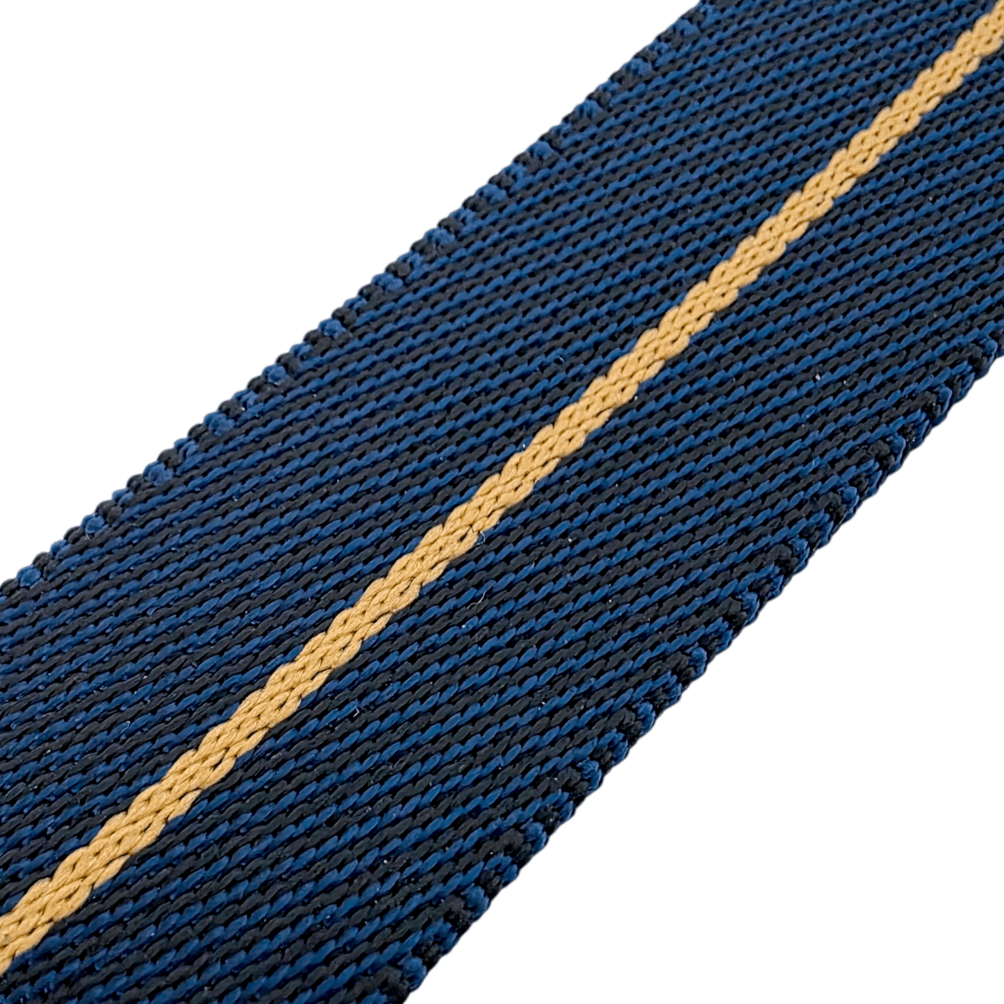 High Quality 1.8mm Thick Military Watch Strap 18mm 20mm 22mm Blue Khaki Stripe - Wrist Envy