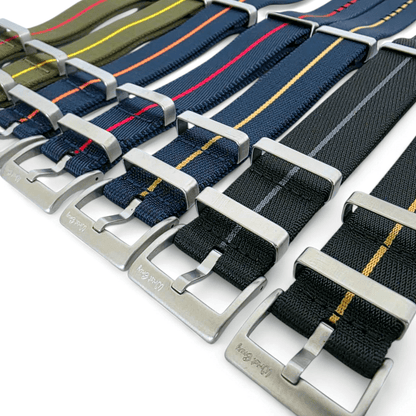 High Quality 1.8mm Thick Military Watch Strap 18mm 20mm 22mm Blue Red - Wrist Envy