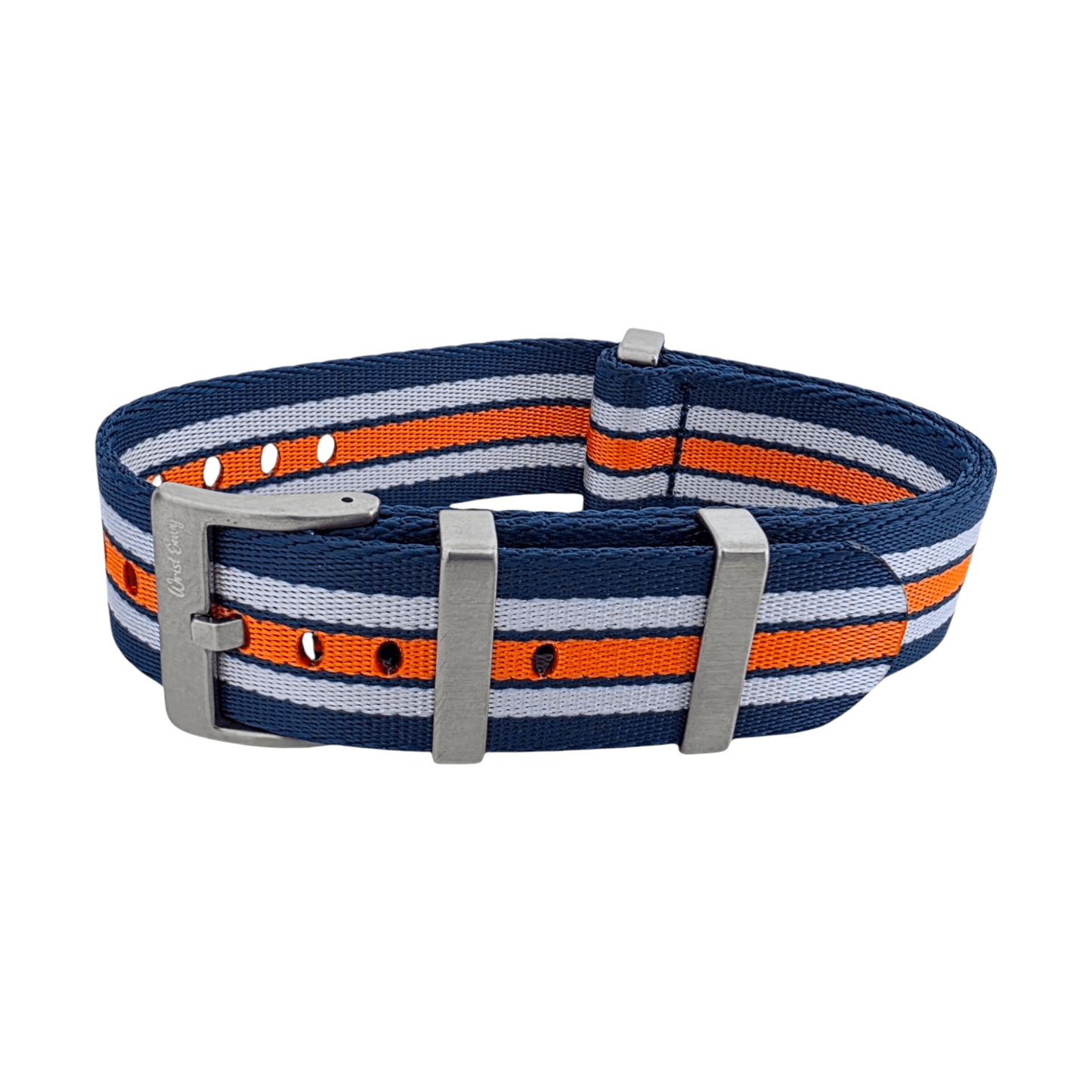 High Quality 1.8mm Thick Military Watch Strap 18mm 20mm 22mm Blue White Orange - Wrist Envy