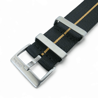 High Quality 1.8mm Thick Military Watch Strap Band 18mm 20mm 22mm Black Khaki Stripe - Wrist Envy