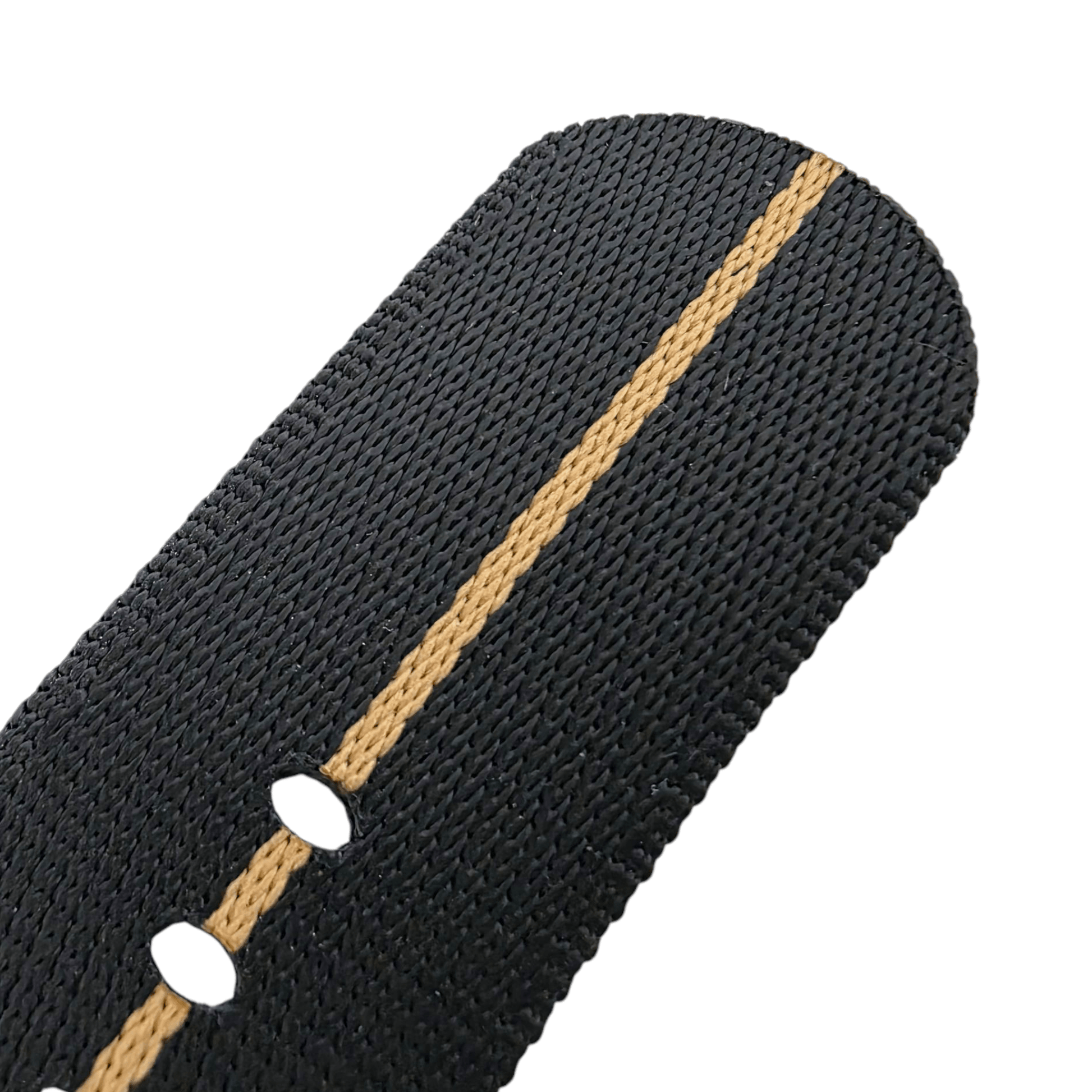 High Quality 1.8mm Thick Military Watch Strap Band 18mm 20mm 22mm Black Khaki Stripe - Wrist Envy