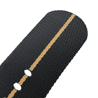 High Quality 1.8mm Thick Military Watch Strap Band 18mm 20mm 22mm Black Khaki Stripe - Wrist Envy