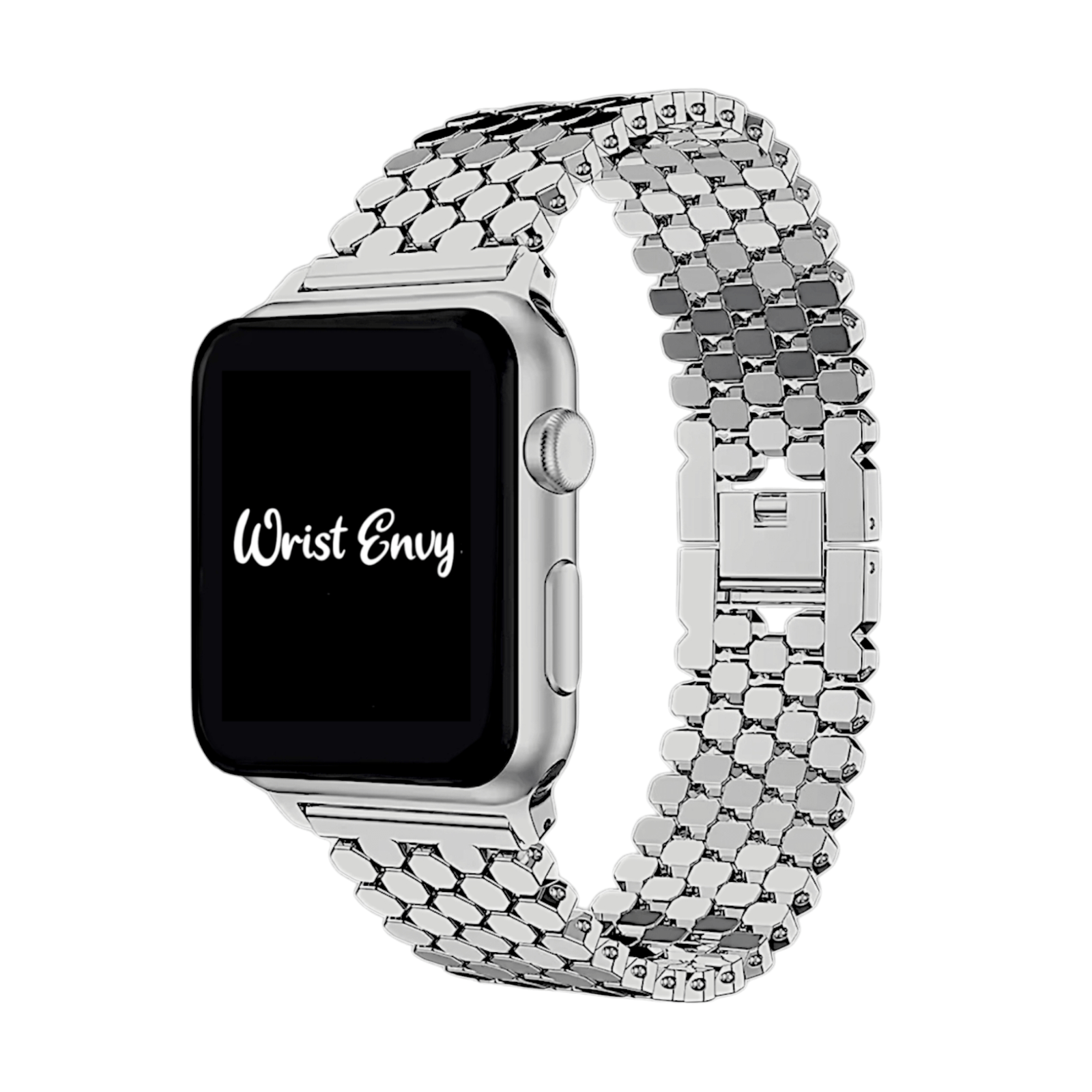 Honeycomb Bracelet for Apple Watch Silver Wrist Envy