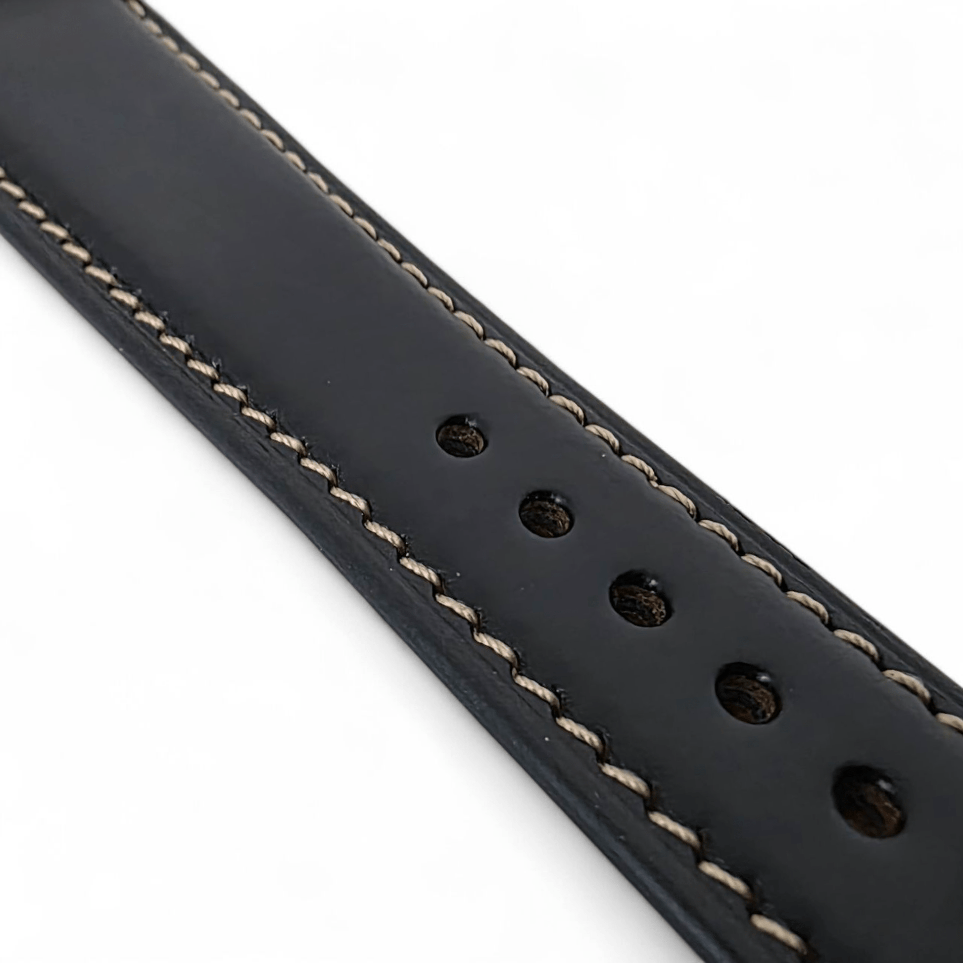 Horween Chromexcel Full Grain Leather Strap For Apple Watch Black - Wrist Envy