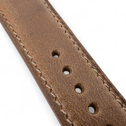 Horween Chromexcel Full Grain Leather Strap For Apple Watch Light Brown - Wrist Envy