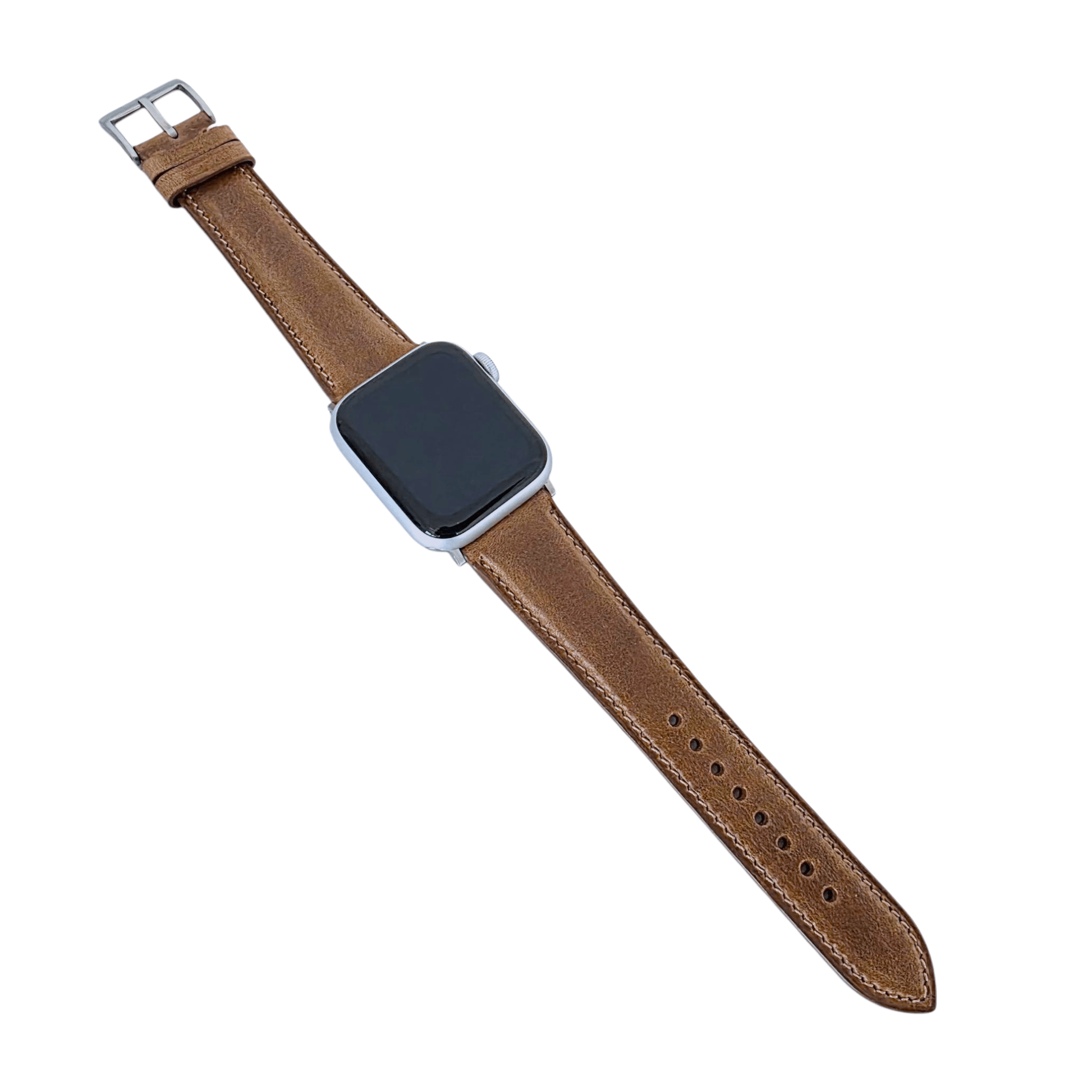Horween Chromexcel Full Grain Leather Strap For Apple Watch Light Brown - Wrist Envy