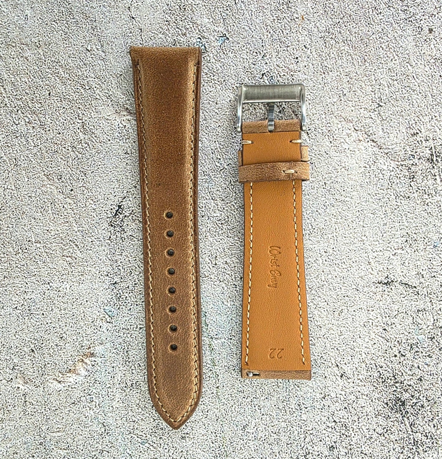 Horween Chromexcel Leather Strap - Custom Ready Made - Natural Brown - Wrist Envy