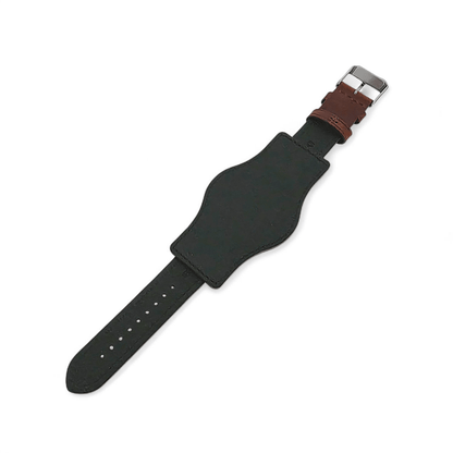 Horween Leather Bund Watch Strap Band Custom Handmade Military Cuff 20mm 22mm UK - Wrist Envy