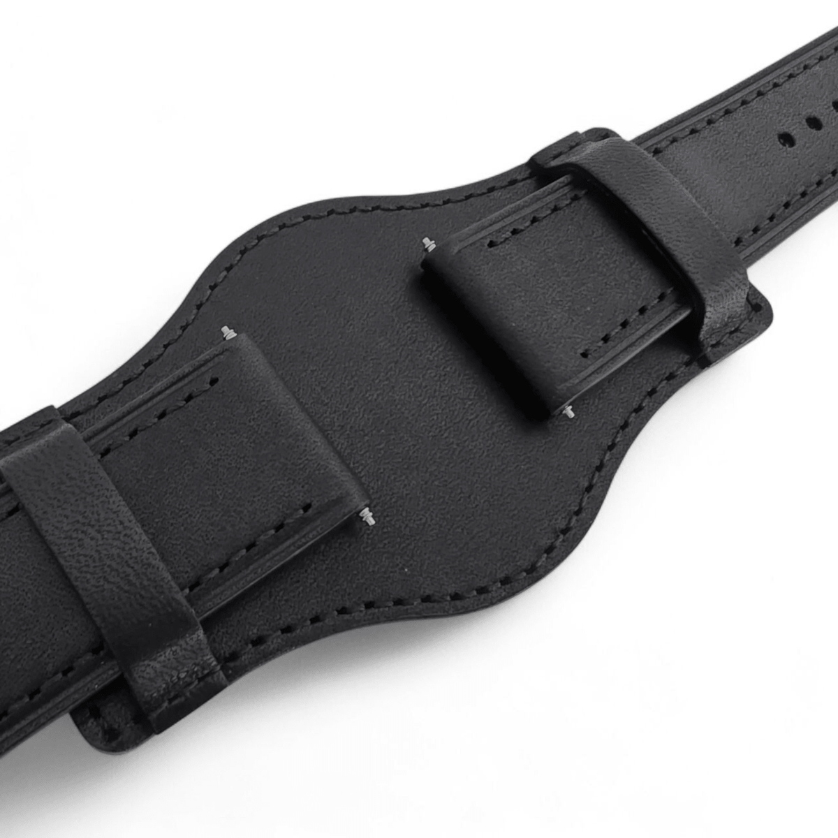 Horween Leather Bund Watch Strap Band Custom Handmade Military Cuff 20mm 22mm UK - Wrist Envy