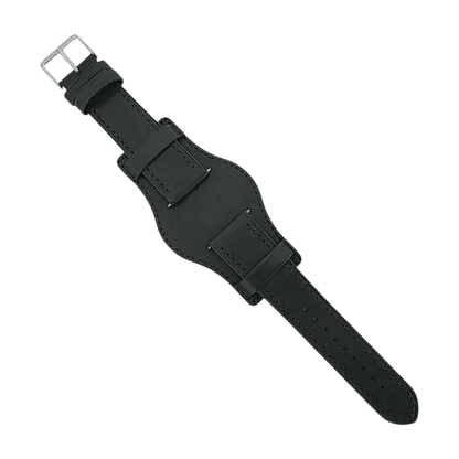 Horween Leather Bund Watch Strap Band Custom Handmade Military Cuff 20mm 22mm UK - Wrist Envy