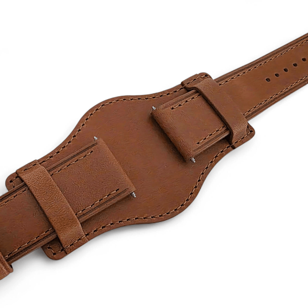 Horween Leather Bund Watch Strap Band Custom Handmade Military Cuff 20mm 22mm UK - Wrist Envy