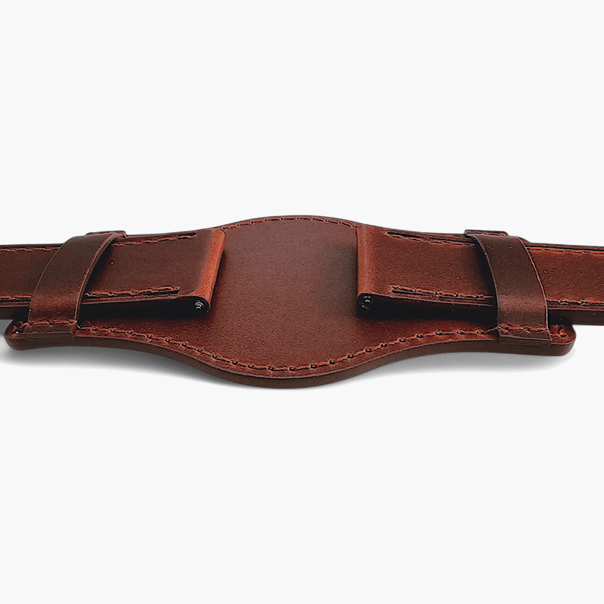 Horween Leather Bund Watch Strap Band Custom Handmade Military Cuff 20mm 22mm UK - Wrist Envy