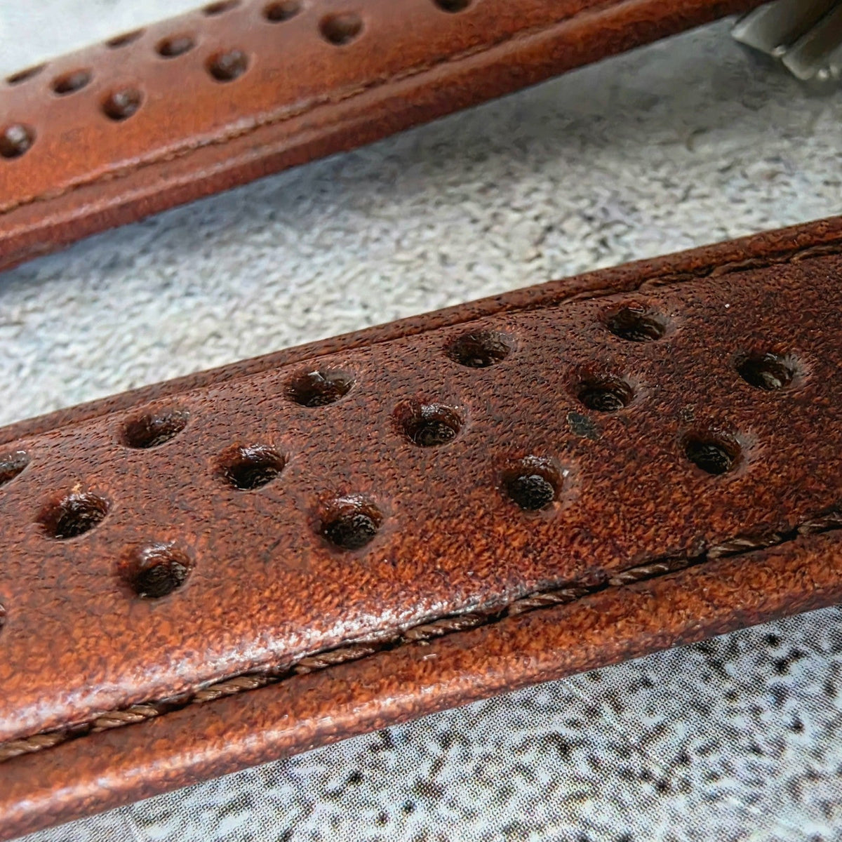 Horween Leather Deployant Clasp Watch Strap Band Rally 18 19 20 22 mm - Wrist Envy