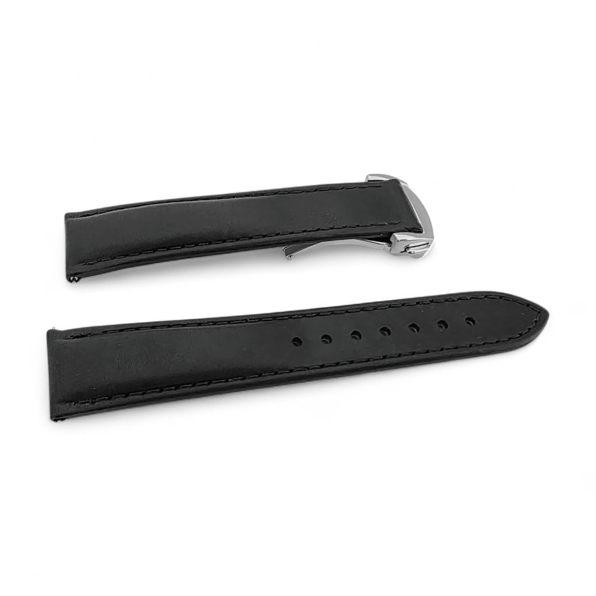 Horween Leather Deployant Clasp Watch Strap Band Rally 18 19 20 22 mm - Wrist Envy